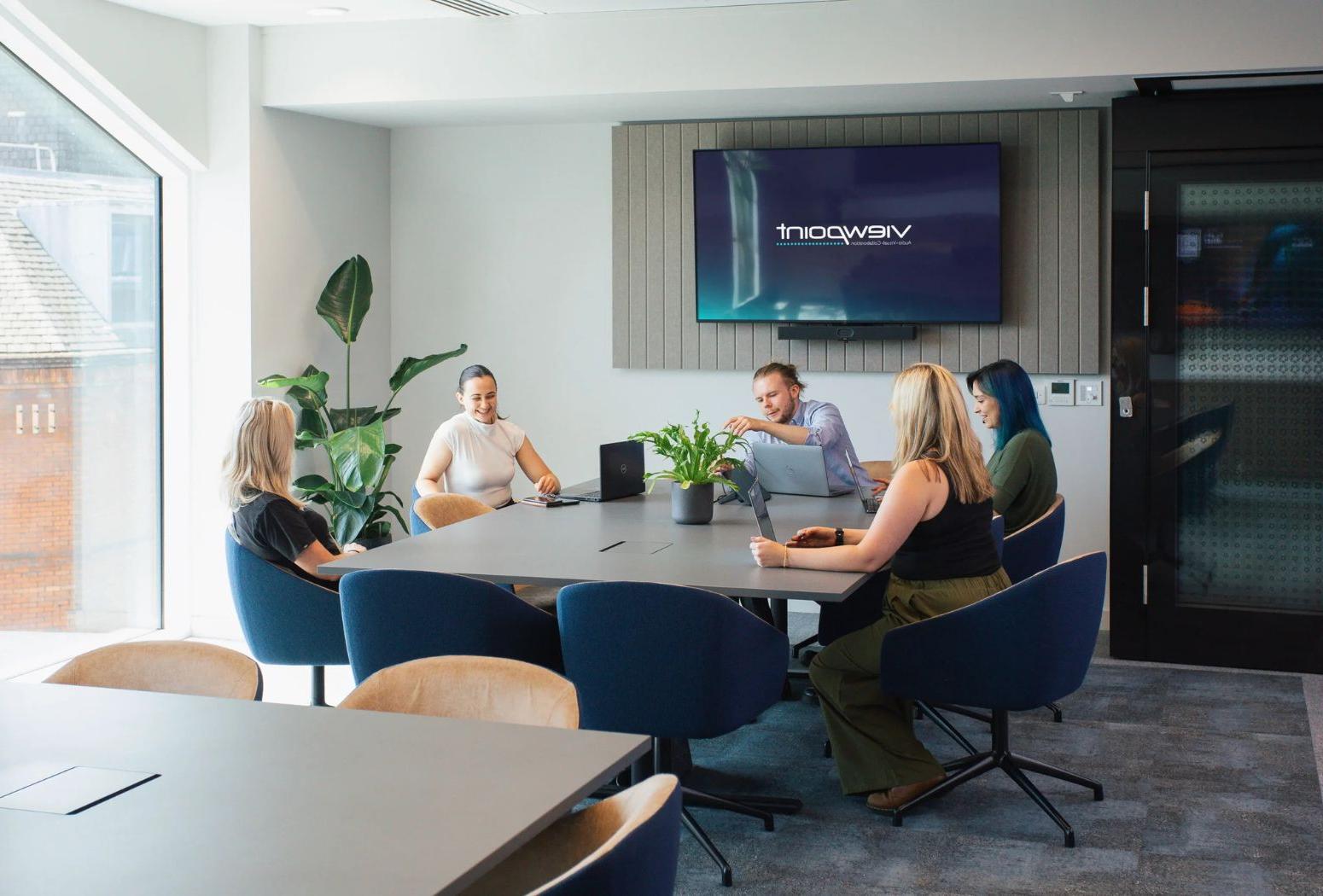 Professional Footballers Association (PFA) meeting room equipped with Microsoft Teams